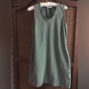 Briggs New York Olive Linen Sleeveless dress